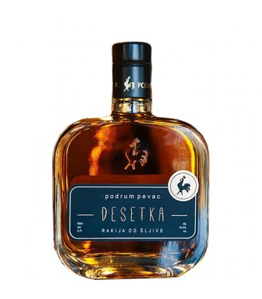 Pevac DESETKA plum brandy 0.7 L 10 y.o